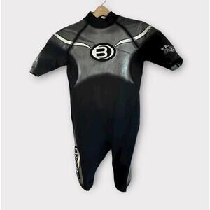 Bare Plazma Mens Wetsuit Surfing Scuba Black Gray SIlver 2/2mm Size L
